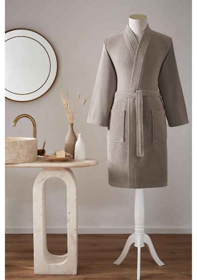 Özdilek Quadruple Kimono Bornoz Bej