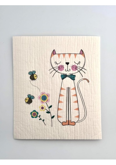 Swedish Dishcloth İsveç Bezi Flamingo-lama-kedi Desenleri 3'lü Paket, Sürdürülebilir, Tekrar Kullanılabilir, Tüm Yüzeylere Uygulanabilir, Makinede Yıkanabilir Belirtilmemiş