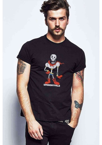 Undertale Baskılı Siyah Erkek Tshirt (528794821)