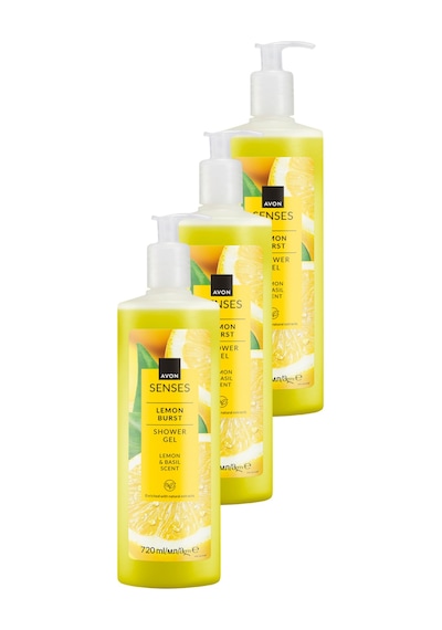 Senses Lemon Burst Duş Jeli 720 Ml. Üçlü Paket Fresh