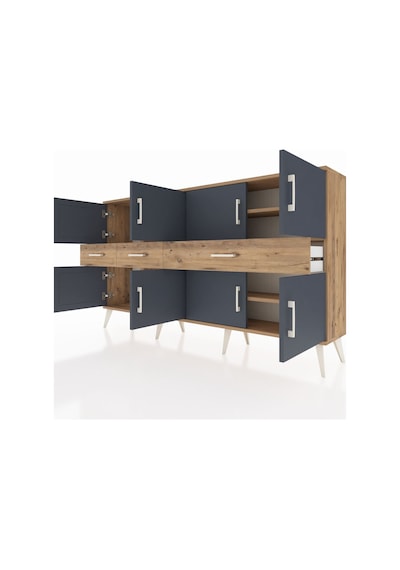 Arges Konsol 5 Raflı 3 Çekmeceli 8 Kapaklı 176x30x99 Çam-antrasit/çam Antrasıt/atlas Çam - Atlas Çam Arges Konsol 5 Raflı 3 Çekmeceli 8 Kapaklı 176x30x99 Çam-antrasit/çam Antrasıt/atlas Çam - Atlas Çam