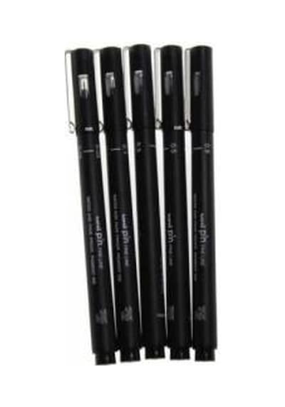 Uni-ball Çizim Kalemi Akrilik Uçlu Fine Line Pin 5 Li Siyah Pın-200/5p