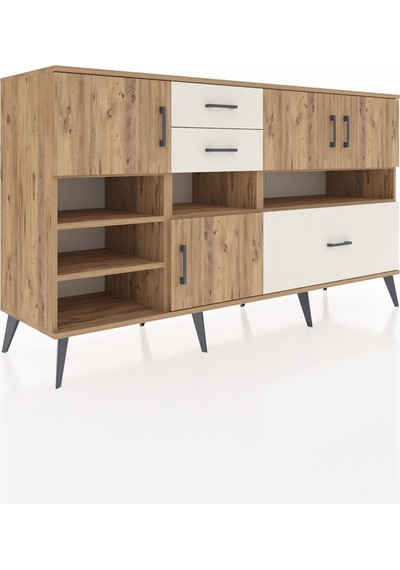 Kronos Konsol 7 Raflı 3 Çekmeceli 4 Kapaklı 176x59x99 Çam-çam/ayt Çam-çam/aytaşı