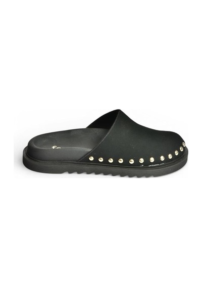 Fox Shoes Y918132902 Siyah Süet Önü Kapalı Sabo Terlik