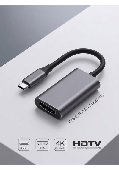 Type-c To Hdmı Çevirici Adaptör - 4k Ultra Hd Görüntü Aktarıcı Dönüştürücü