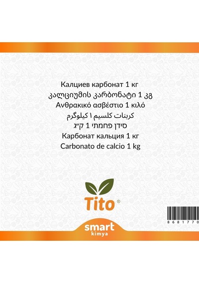 Kalsiyum Karbonat E170 Gıda Tipi 1 Kg