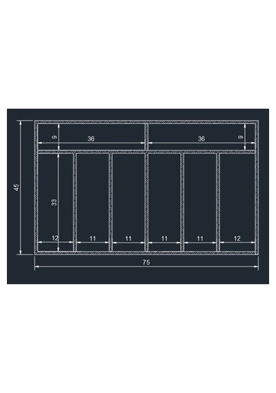 75x45 Cm Ayfiwood Ahşap Kaşıklık Çekmece İçi Kepçe Maşa Ve Servis Gereçleri Düzenleyici Organizer