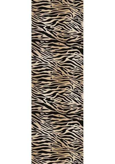 Bej Leopar Desenli Premium Masa Örtüsü Runner Rnr096n11
