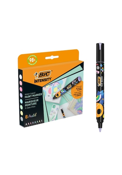 Bic Intensity Paint Marker 8'li Pastel Çok Renkli