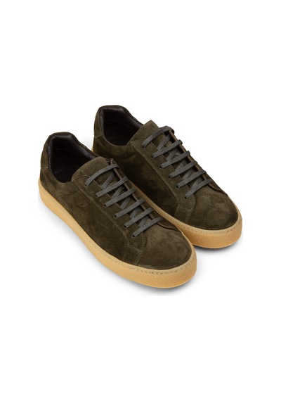 Deery Erkek Hakiki Süet Yeşil Sneaker Ayakkabı - 02018myslc01