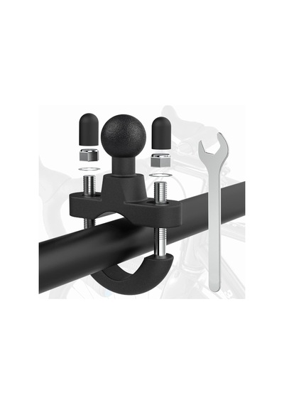 Gopro Hero 10/9/8/7/6/5/4 Aksiyon Kameraları Ve Daha Fazlası İçin Kamera Tutucu Tutucu, 360 Gidon Kamera Tutucu, 1/4 Dişli, Moto Bisiklet Gidonu İçin Siyah