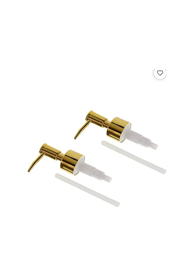2 Adet Gold Sıvı Sabunluk Başlık Yedek Pompa Başlık Krom Gold Sarı Sarı