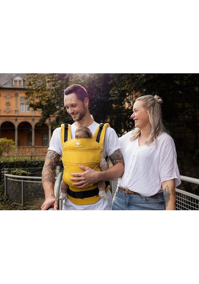 Manduca First Ergonomik Bebek Taşıyıcı 3 Taşıma Pozisyonu, Ayarlanabilir ve Konforlu Portbebe Sarı Tek Ebat