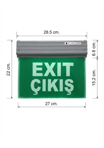 Selda Elektrik Sg055 Çift Yönlü Acil Yönlendirme Armatürü Exit Çıkış Sıva Altı Alçı Montaj Malzemeli