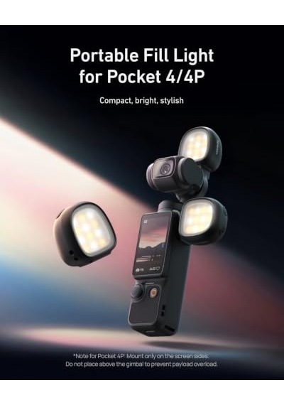 Telesin Osmo Pocket 4 İçin Dolgu Işığı 2'li Set