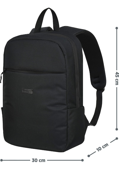 Trg Polo Trg Siyah Su Geçirmez Laptop Sırt Çantası - Gizli Cepli , Sünger Destekli , 15.6-16.1-16.9 Inç Uyumlu Siyah - Siyah