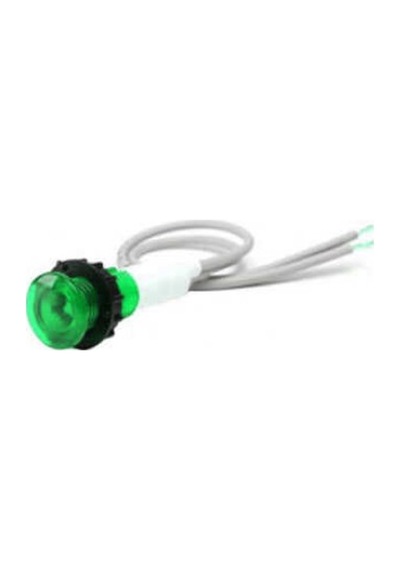 Emas S100LY2 S Serisi Plastik LED'li 24V AC/DC Yeşil 10 mm Sinyal