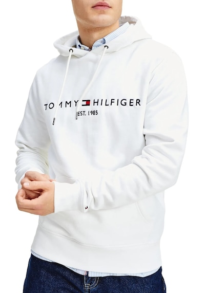 Tommy Hilfiger Kapşonlu Sweatshirt Beyaz