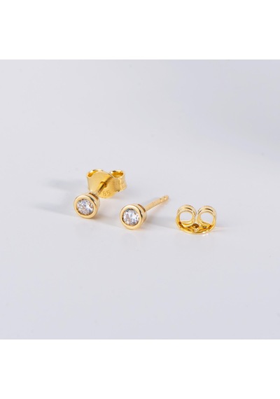 Goldkupe 14 Ayar Tektaş Altın Küpe 0,90 Gr-1208