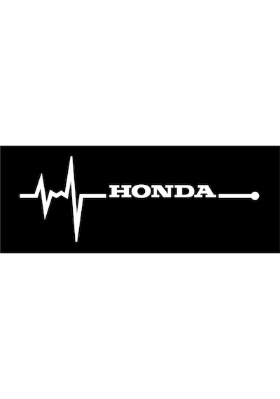 Oto Sticker Honda Nabız Kalp Atışı Ritim Sticker 2 Adet