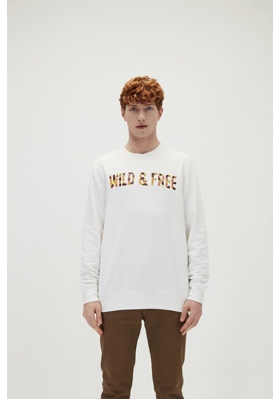 Bad Bear Wıld Crewneck Beyaz Kırık Beyaz