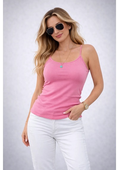 Bbbutikbasic İp Askılı Atlet R5131 Tos Pembe