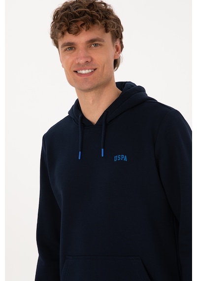 U.S. Polo Assn. Erkek Regular Fit Kapüşonlu Şardonlu Lacivert Basic Sweatshirt 50315582-VR033