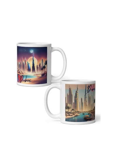 Dubai Kupa Bardak 2 Adet Seyahat Hatıra Dubai Mug