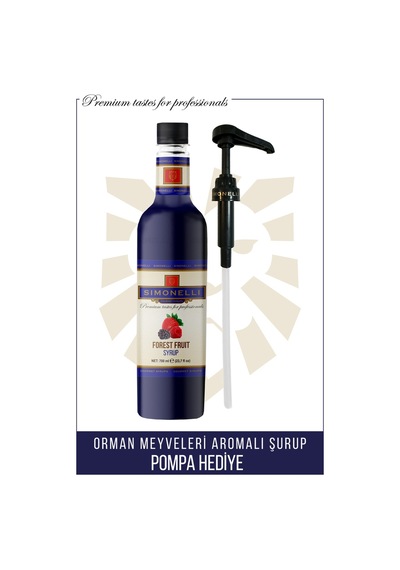 Simoenlli Kahve Şurubu Orman Meyveleri Aromalı 700 ML + Pompa Simonelli