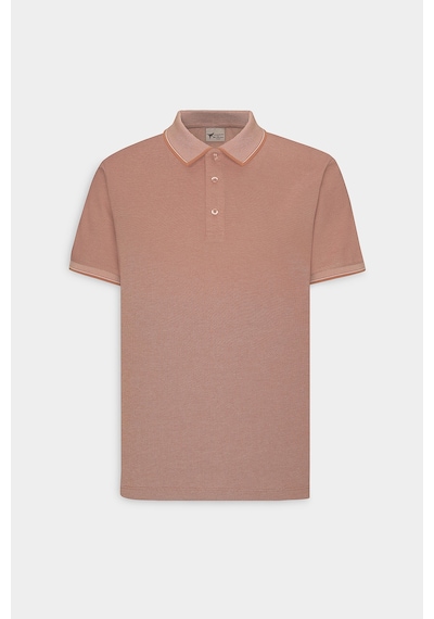 Ac&Co / Altınyıldız Classics 4A4820200047Ktes Düğmeli Polo Yaka Cepsiz Slim Fit Erkek Tişört Kiremit - Bej