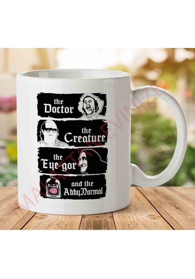 1-2181 The Doctor The Creature Young Frankenstein İki Tarafı Baskılı Kupa Bardak.jpg Çok Renkli