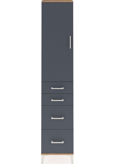 Arges Dolap 2 Raflı 4 Çekmeceli Tek Askılı 44x30x221 Çam-antr... Çam
