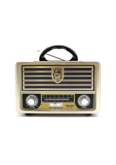 Meier M-113Bt Nostaljik Usb-Tfcard-Bluetooth Destekli Fm Radyo