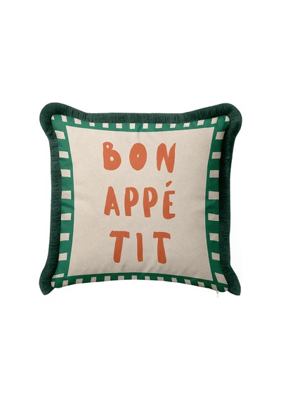 Dekoratif Bon Appetite Yazılı Saçaklı Yastık Kılıfı - Retro Typografi Gri Püsküllü Kırlent Kılıfı Uzak Vadi Mira Dekoratif Bon Appetite Yazılı Saçaklı Yastık Kılıfı - Retro Typografi Gri Püsküllü Kırlent Kılıfı Uzak Vadi Mira