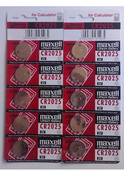Maxell Cr 2025 3V Lityum Pil 10Adet Adiniza Faturali
