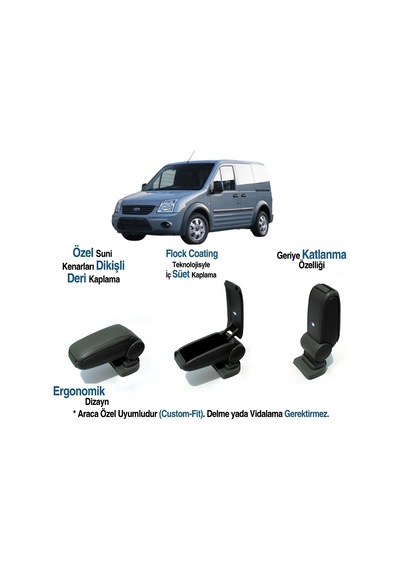 Ford Connect Araca Özel Kol Dayama Vidasız Kolçak 2002 2003 2004 2005 2006 2007 2008 2009