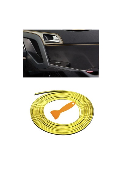 Trim Fitil Gold Yeni Nesil Araç Içi Ip Şerit Balık Sırtı Nikelajlı 5 Metre