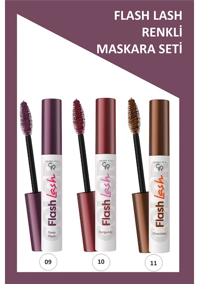 Flash Lash Renkli Maskara Seti No: 09-10-11