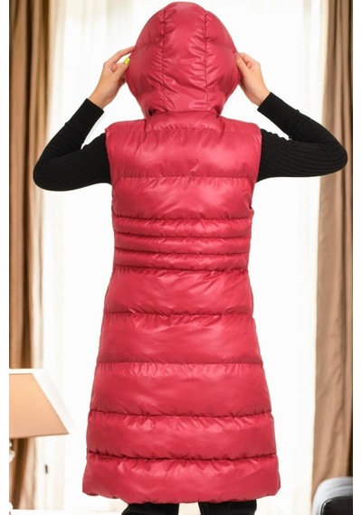 Z9757 Dewberry Bayan Yelek-bordo Bordo