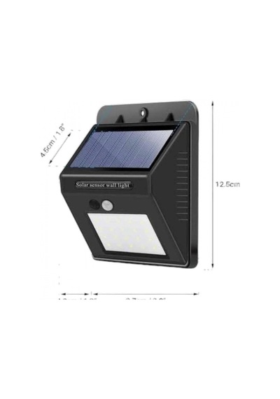 Solar Panel Güneş Enerjili 20 Led Hareket Sensörlü Duvar Lambası