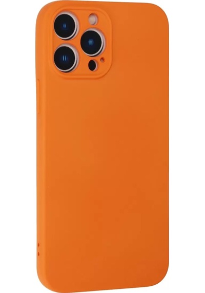 Newface Apple İphone 13 Pro Max Kılıf Nano İçi Kadife Silikon - Turuncu