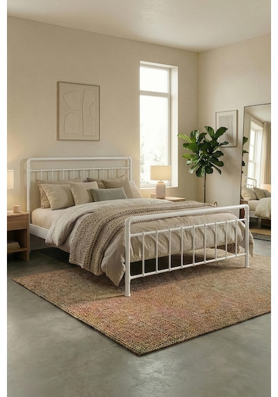 Unimet Odin Metal Karyola - Konik Geçme Konfor Destekli Latalı - 140x190/140x200/160x200/180x200 Unimet Odin Metal Karyola - Konik Geçme Konfor Destekli Latalı - 140x190/140x200/160x200/180x200