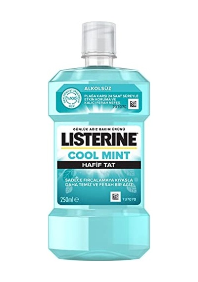 Listerine, Cool Mint, Günlük Ağız Bakım Ürünü, Hafif Tat, Sıfır , Nane Aromalı, 250ml