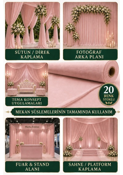 Süsleme Kumaşı 10 Metre Düğün, Davet, Organizasyon Ve Parti Süslemeleri İçin Dekoratif Kumaş Pudra Pudra Süsleme Kumaşı 10 Metre Düğün, Davet, Organizasyon Ve Parti Süslemeleri İçin Dekoratif Kumaş Pudra Pudra