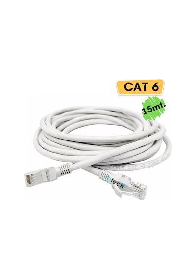 Vetech CAT6 15 MT Lan Ethernet Kablosu Fabrikasyon İnternet Kablo