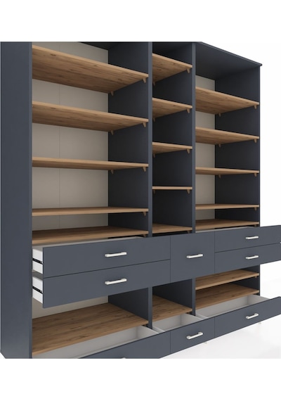 Kronos Dolap 19 Raflı 8 Çekmeceli 220x59x243 Antrasit-çam/antrasit Atlas Çam/antrasıt Kronos Dolap 19 Raflı 8 Çekmeceli 220x59x243 Antrasit-çam/antrasit Atlas Çam/antrasıt