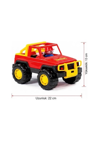 Safari Jeep Aracım 22 Cm 2 İnsan Figürlü Eğlenceli Ve Dayanıklı Çocuk Arazi Aracı Çok Renkli
