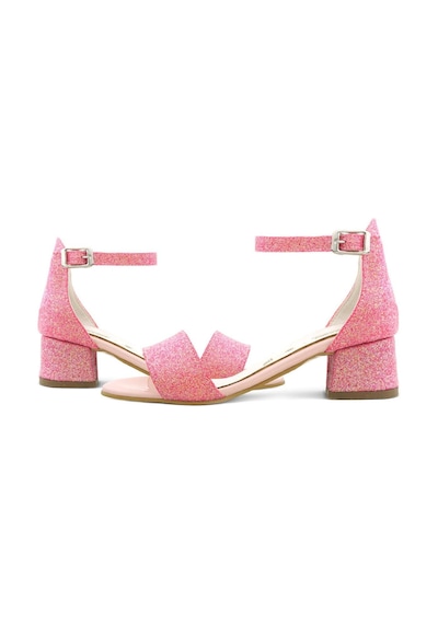 Hapshoe Lilo Simli Fuşya Pembe Tek Bantlı Kız Çocuk Topuklu Abiye Ayakkabı Pembe