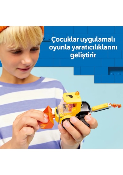 LEGO® City Araçlar – İnşaat Yükleyicisi 60483 - 5 Yaş Üzeri Çocuklar için İşçi Minifigürlü Yaratıcı Oyuncak Yapım Seti (61 Parça)