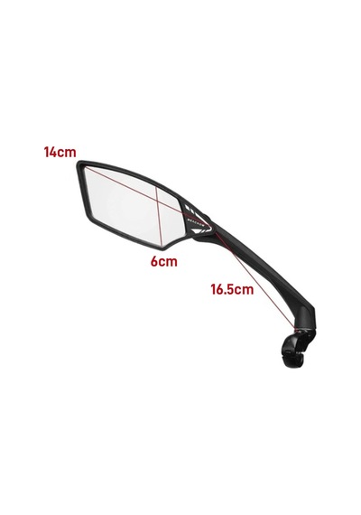 Meachow Me009-b Mavi Lens Sol Bisiklet Aynası Siyah